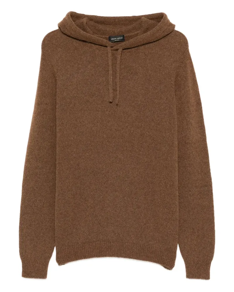 Roberto Collina knitted hoodie - Braun Braun