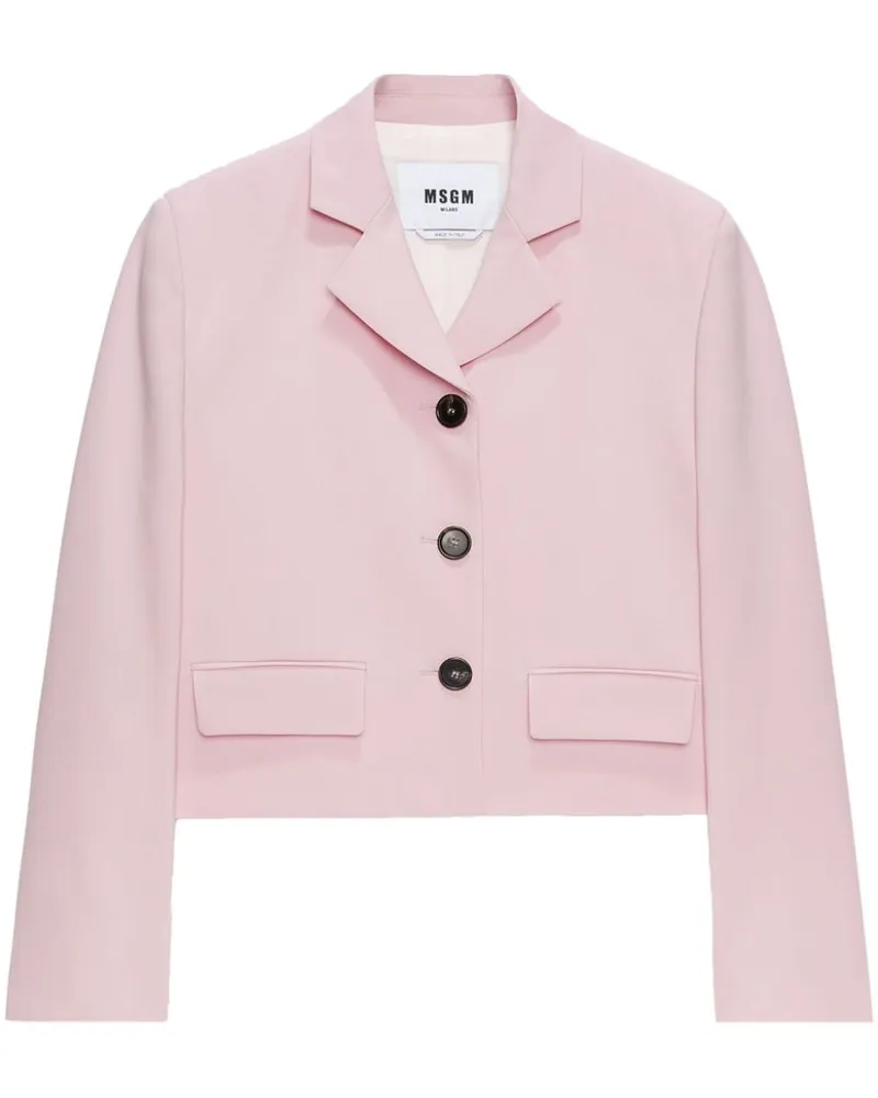 MSGM Cropped-Blazer Rosa