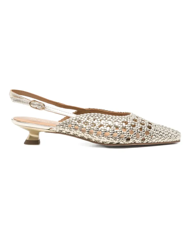 Pedro Miralles slingback mules - Gold Gold