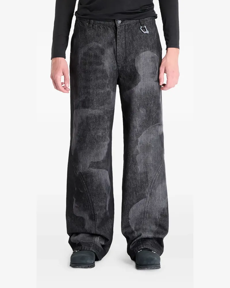Heliot Emil Basalt Jeans mit Laser-Print - Schwarz Schwarz