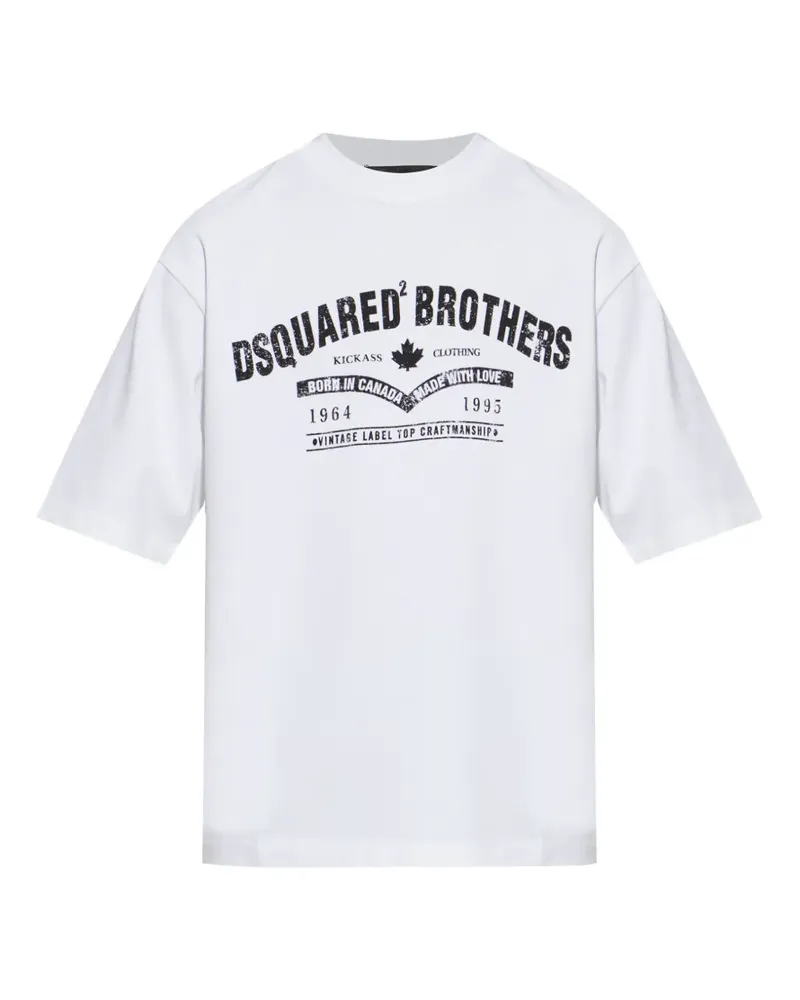 Dsquared2 T-Shirt mit Logo-Print - Weiß Weiß