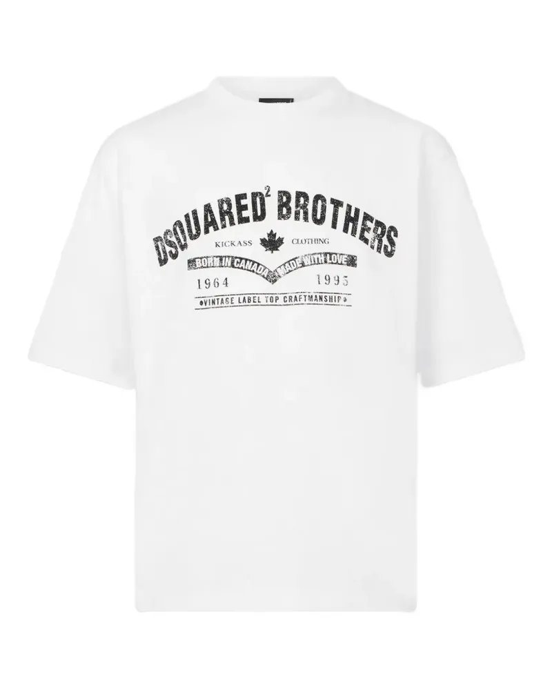 Dsquared2 Lockeres T-Shirt - Weiß Weiß