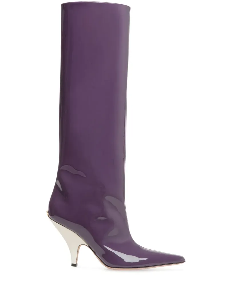 Bally Stiefel mit spitzer Kappe 85mm - Violett Violett