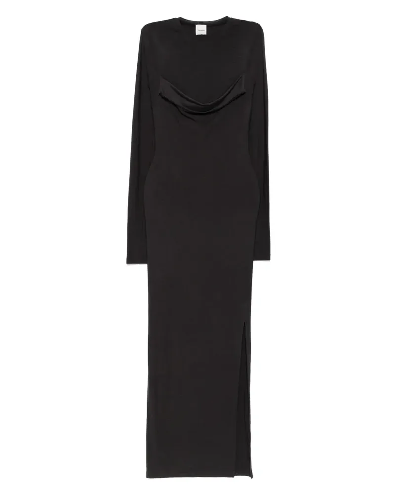 Nanushka Wasserfallausschnitt-Maxikleid mit seitlichem Schlitz - Grau Grau