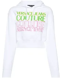 Versace Jeans Hoodie mit Logo-Stempel Weiß