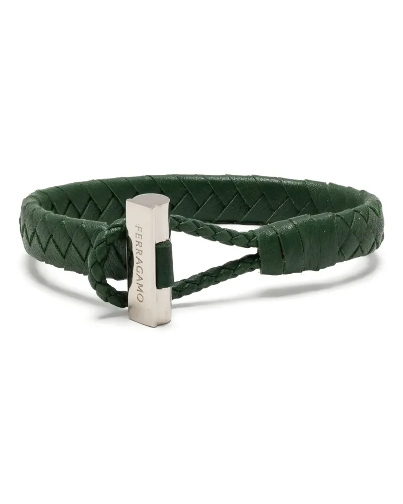 Ferragamo Armband aus Leder GrüN