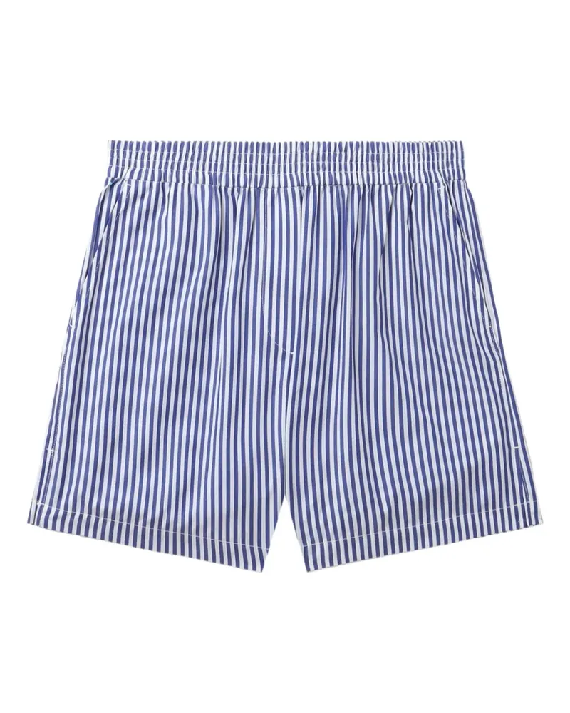 Rag & Bone Gestreifte Emma Shorts mit elastischem Bund - Blau Blau