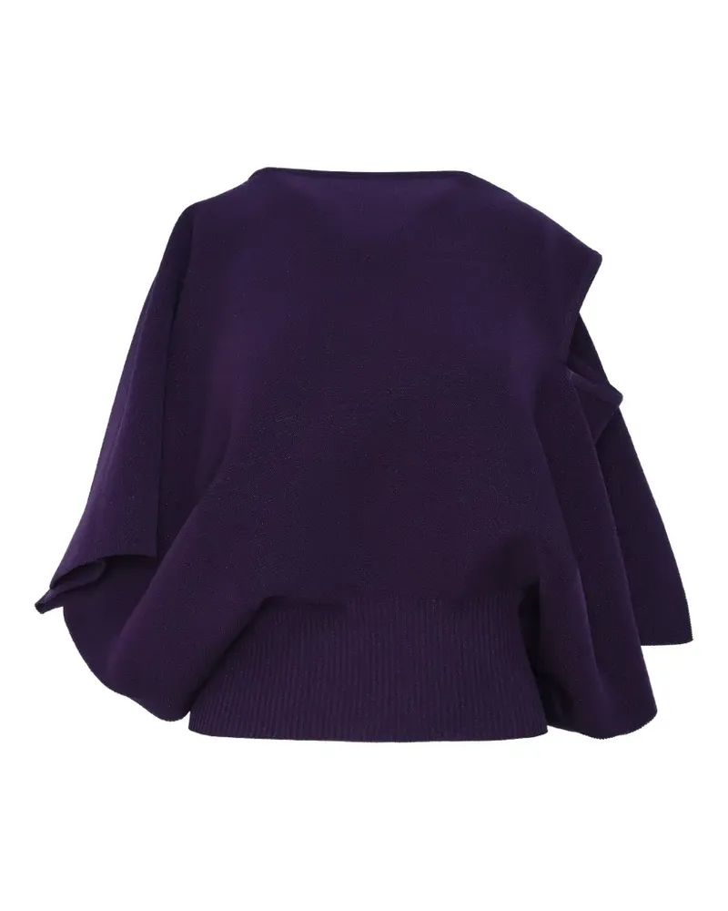 CFCL Pottery Crease off-shoulder ribbed-hem blouse - Violett Violett