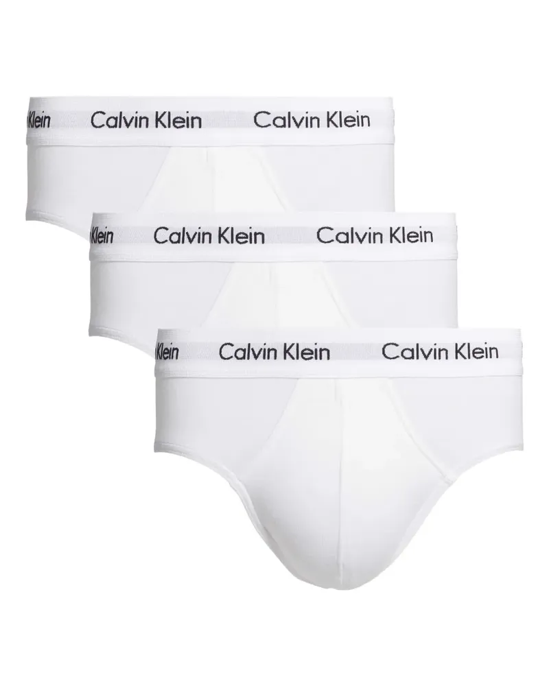 Calvin Klein Set aus drei Slips mit Logo-Bund - Weiß Weiß