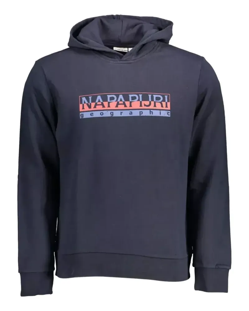 Napapijri logo-print hoodie - Blau Blau