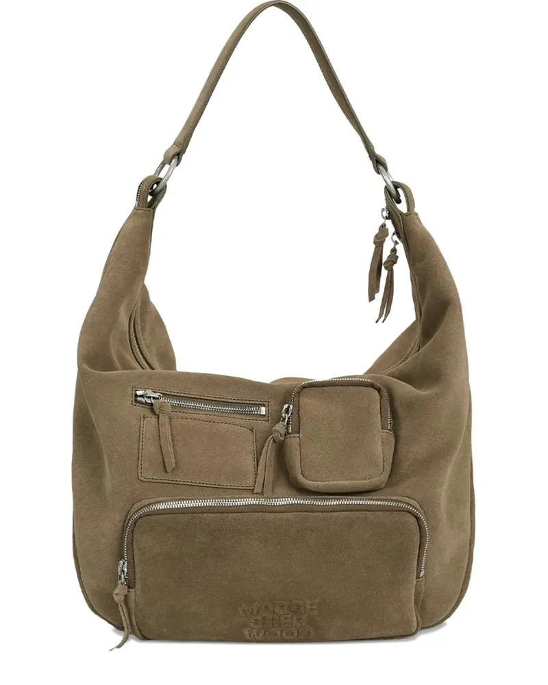 Marge Sherwood City Schultertasche aus Wildleder - Braun Braun