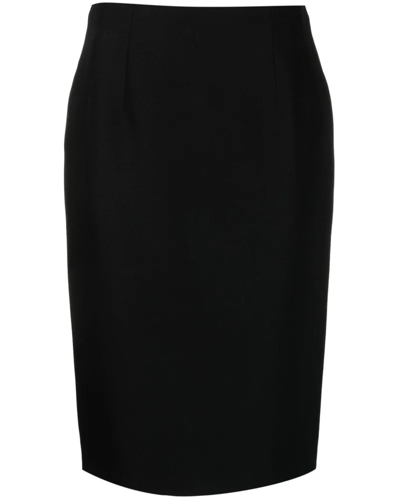 Versace Schmaler Midirock - Schwarz Schwarz