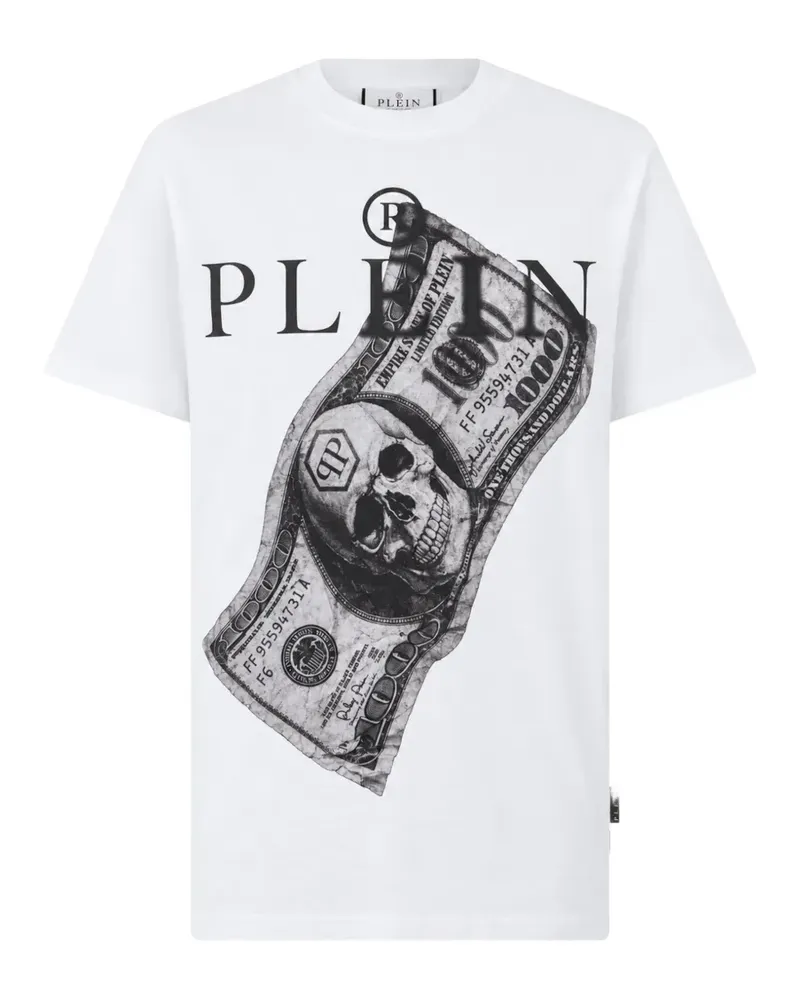 Philipp Plein Dollar T-Shirt aus Jersey - Weiß Weiß