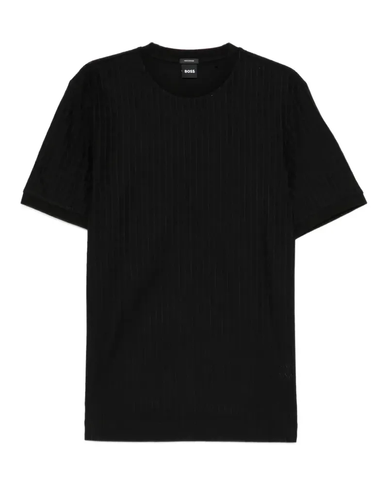 HUGO BOSS T-Shirt mit rundem Ausschnitt - Schwarz Schwarz