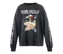 Langarmshirt mit Cowboy Bebop-Print - Schwarz