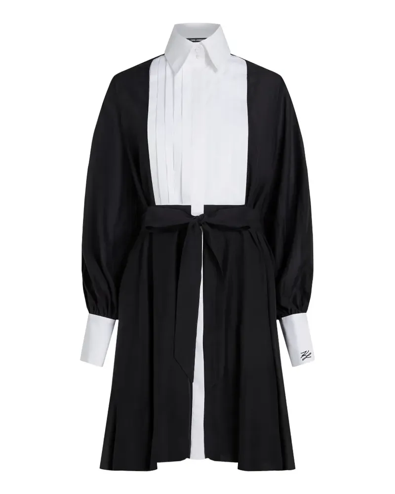 Karl Lagerfeld Hemdkleid mit Latz - Schwarz Schwarz