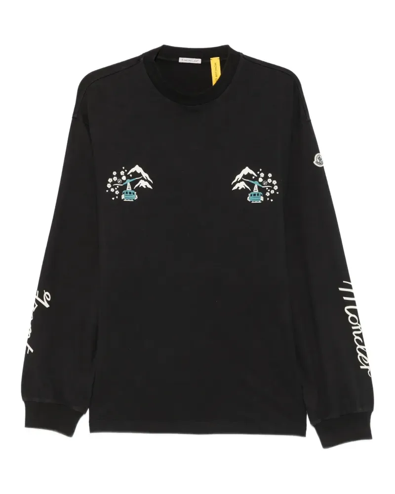 Moncler Genius x Fragment Langarmshirt - Schwarz Schwarz