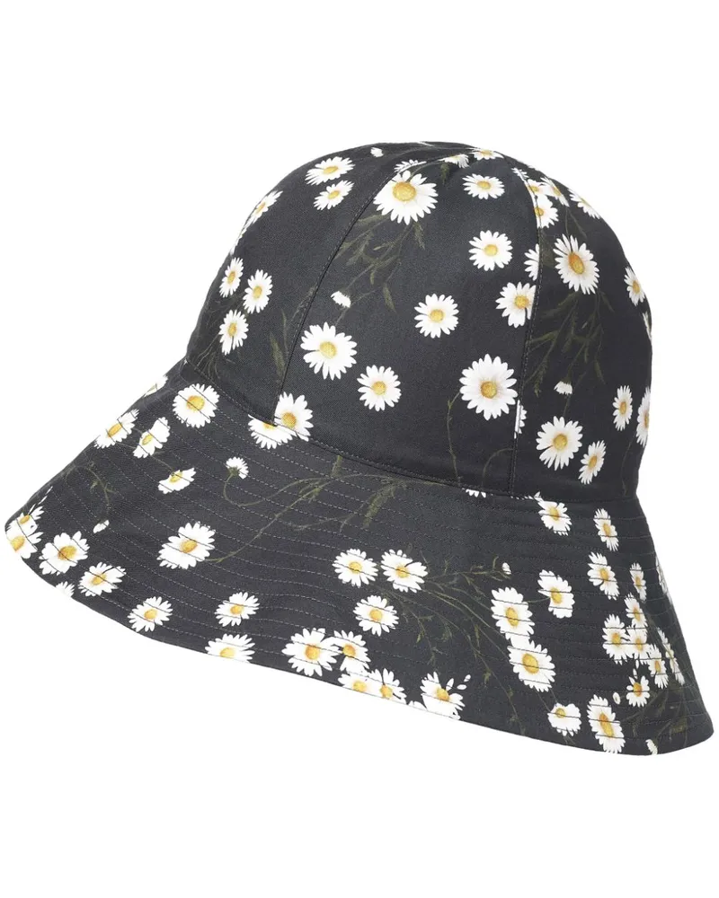 Eres Tendre Fischerhut mit Blumen-Print - Schwarz Schwarz