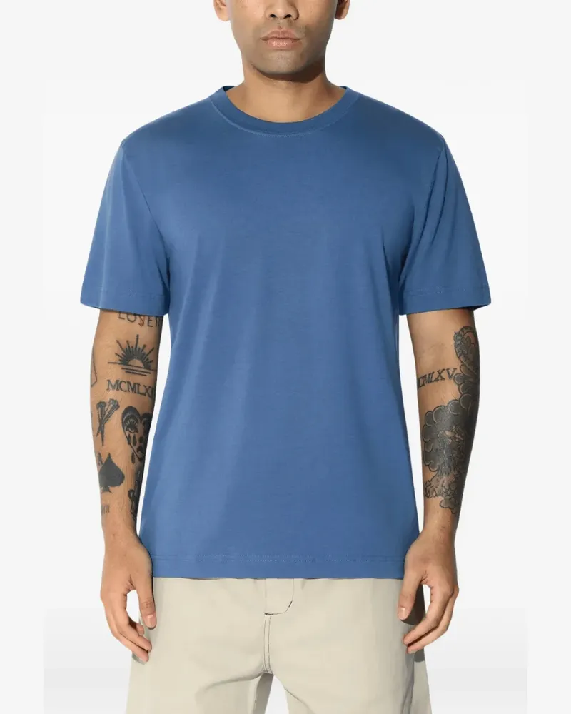 CDLP T-Shirt mit rundem Ausschnitt - Blau Blau