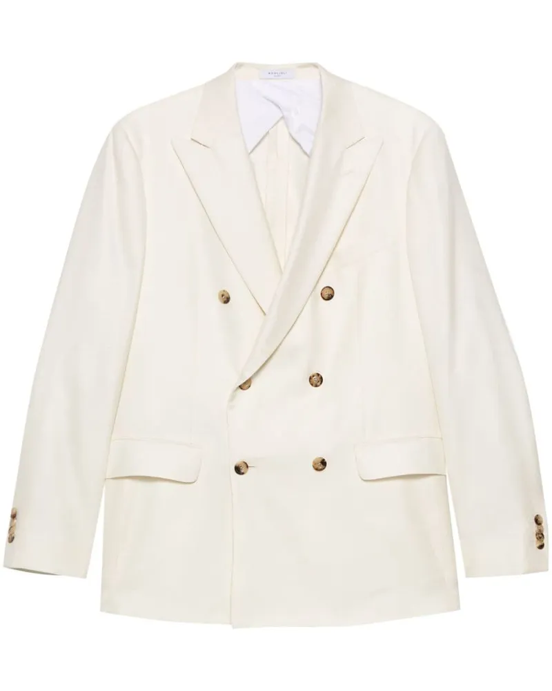 Boglioli Doppelreihiger Blazer - Weiß Weiß