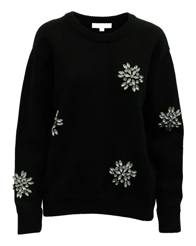 Michael Kors crystal-embellished snowflake sweater - Schwarz Schwarz