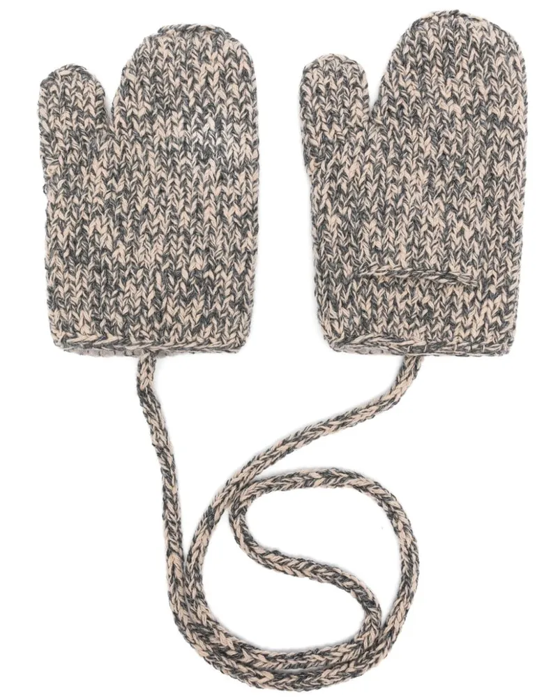 Maison Margiela Shetland Fäustlinge - Nude Nude