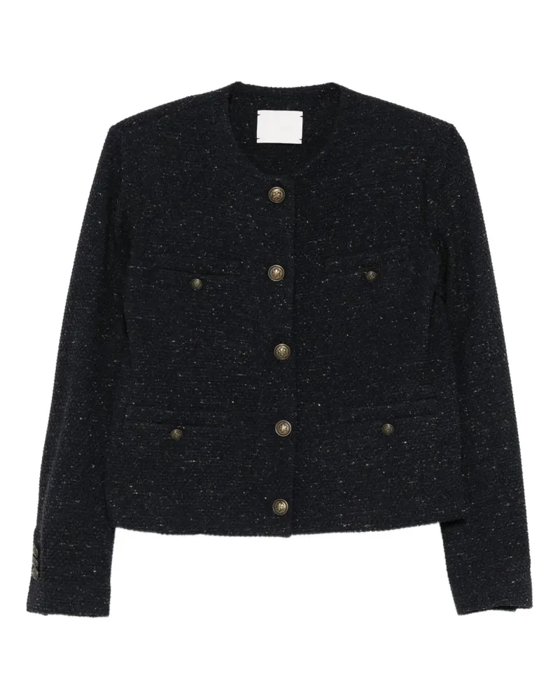 CIRCOLO 1901 Tweed-Jacke mit Knöpfen - Schwarz Schwarz