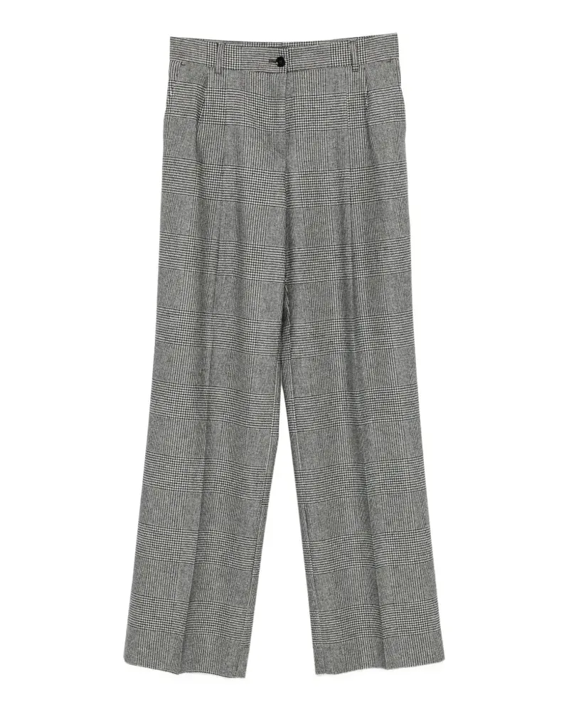 Dolce & Gabbana check-pattern pleated trousers - Grau Grau