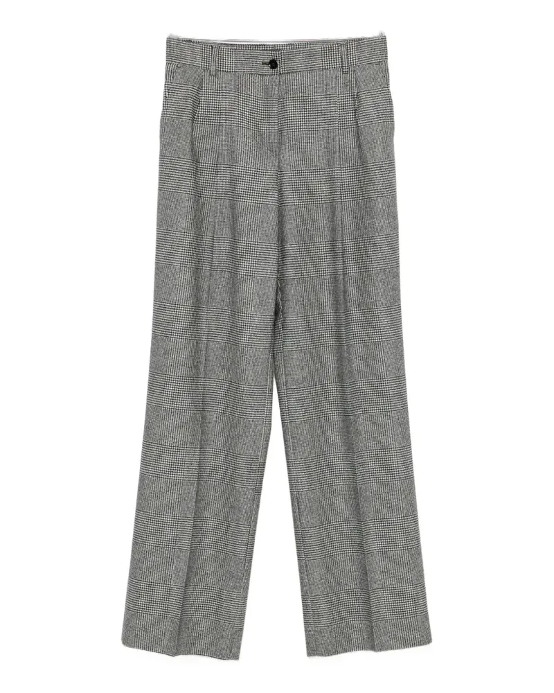 Dolce & Gabbana check-pattern pleated trousers - Grau Grau