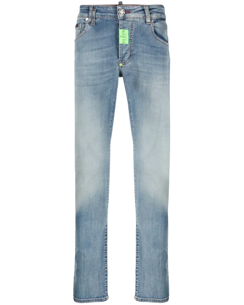 Philipp Plein Premium Hexagon Straight-Leg-Jeans - Blau Blau