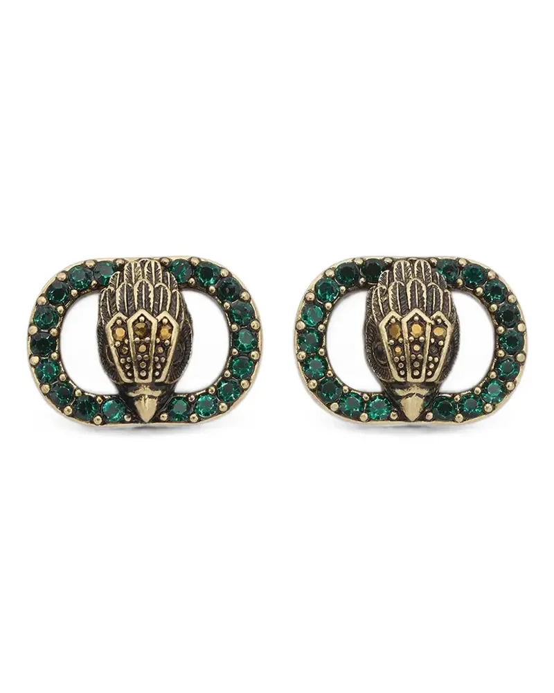 Kurt Geiger Eagle Head crystal-embellished earrings - Gold Gold