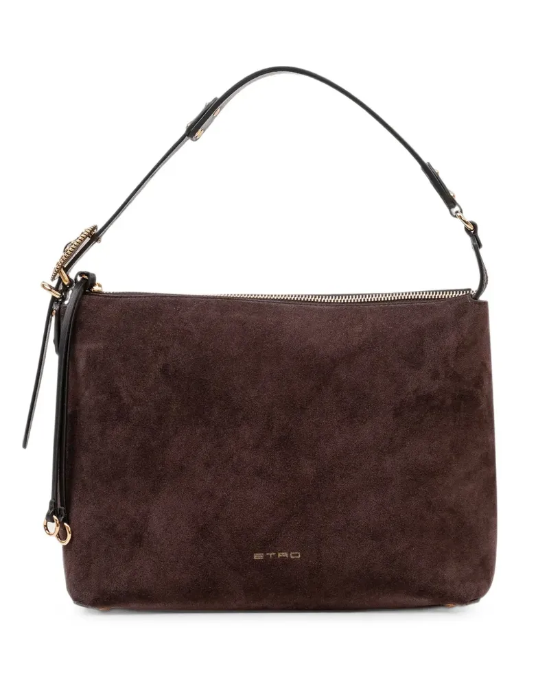 Etro Schultertasche aus Wildleder - Braun Braun