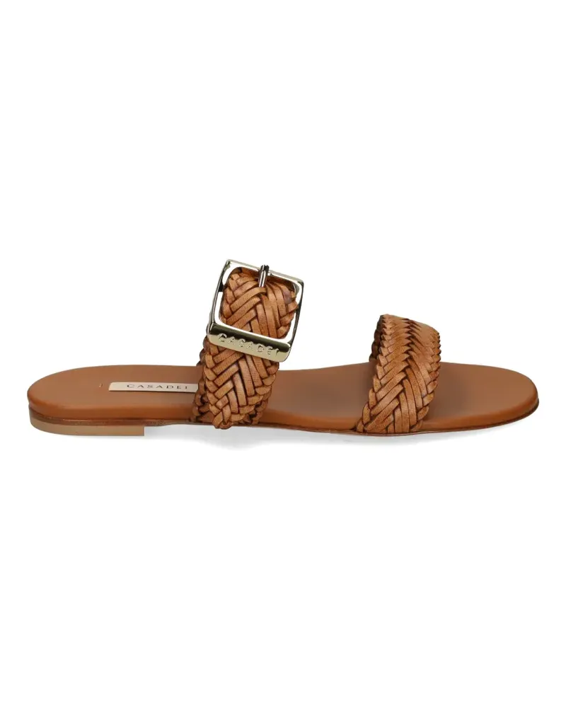 Casadei woven buckle-fastening sandals - Braun Braun