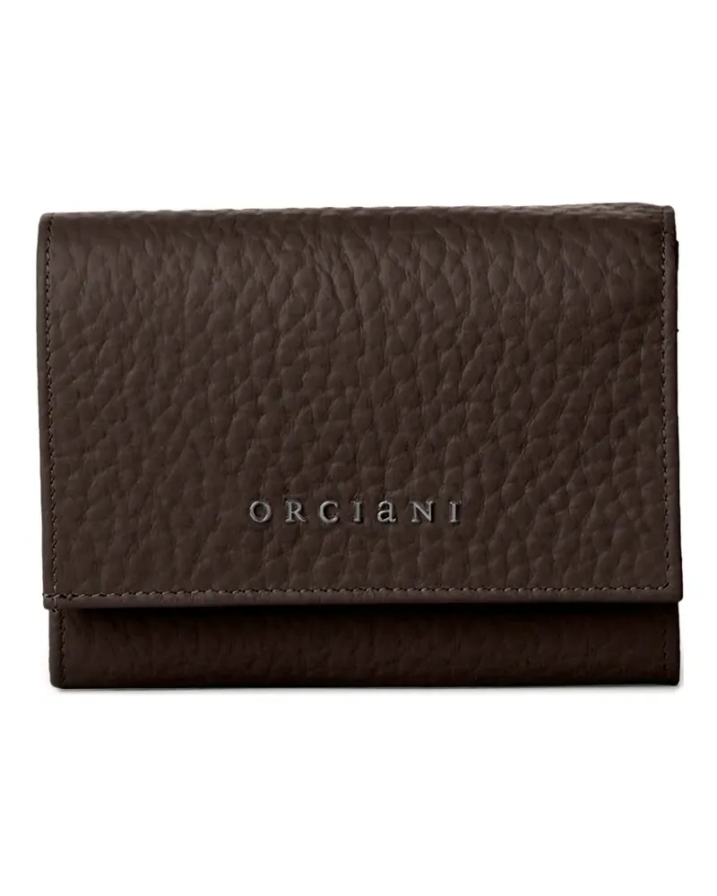 Orciani small logo-appliqué wallet - Braun Braun