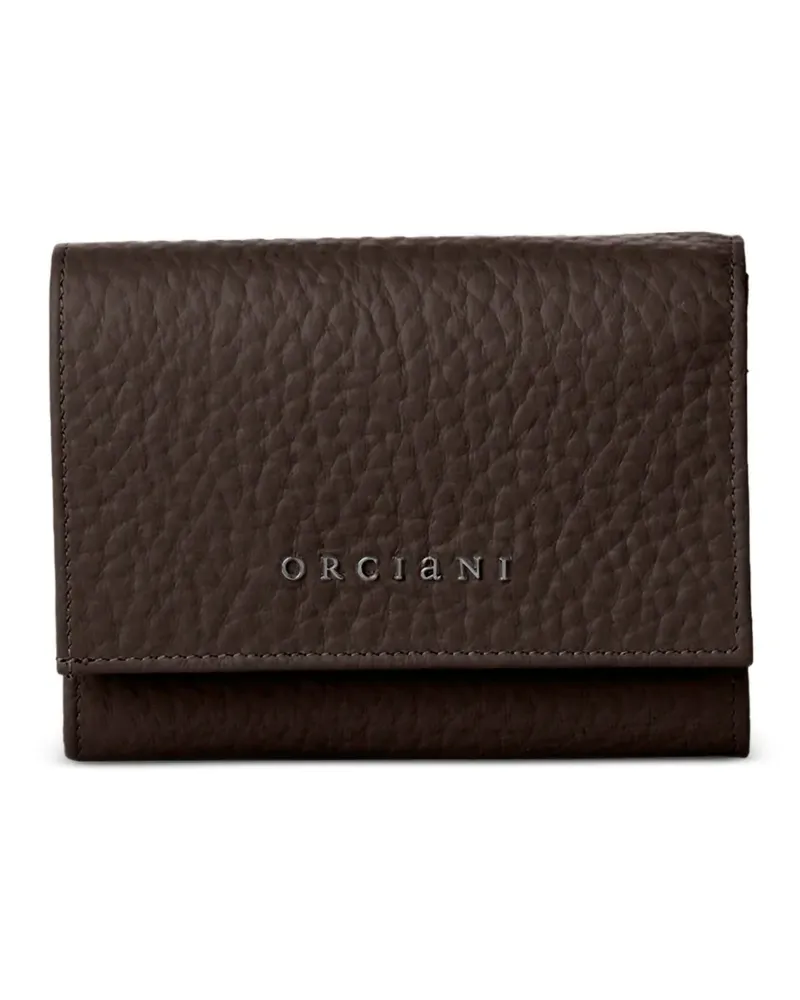 Orciani small logo-appliqué wallet - Braun Braun