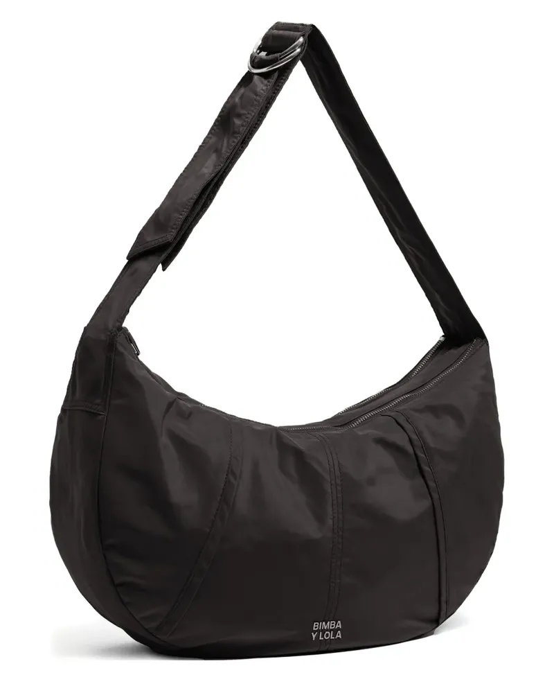 BIMBA Y LOLA Große Moon Schultertasche mit Sichelmond-Form - Grau Grau