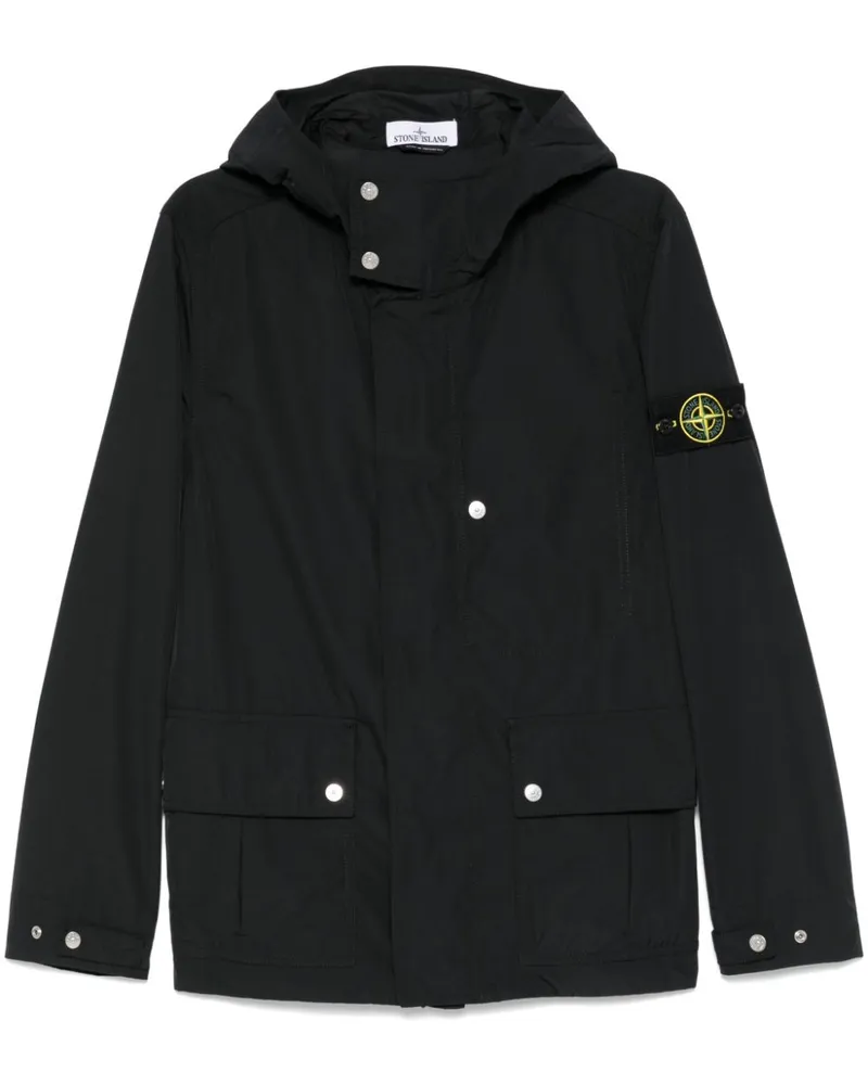Stone Island Jacke mit Kompass-Patch Schwarz