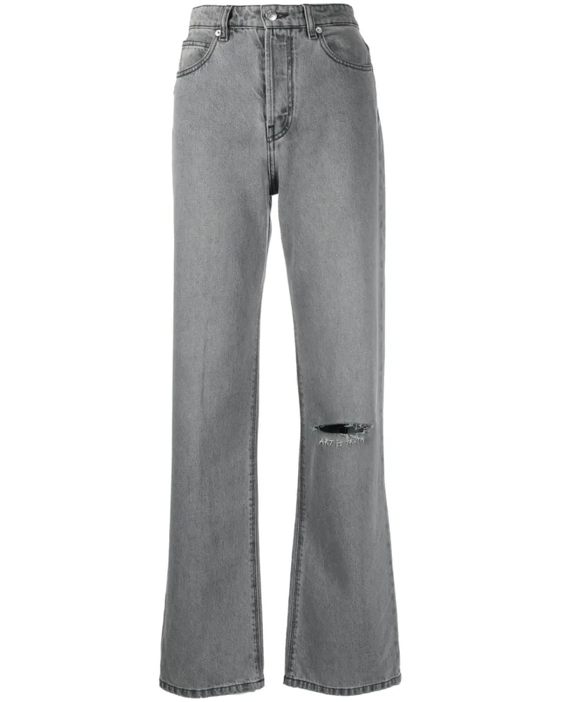 Zadig & Voltaire Gerade Jeans im Distressed-Look - Grau Grau