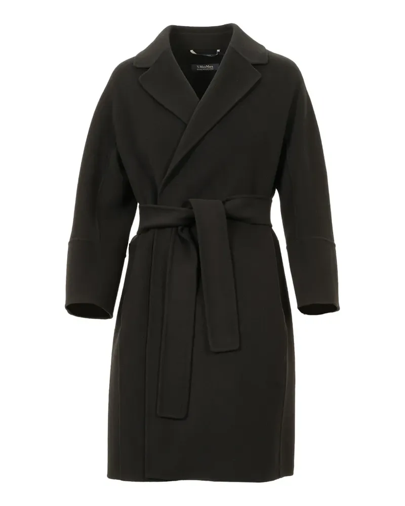 Max Mara belted notch-lapel coat - Schwarz Schwarz