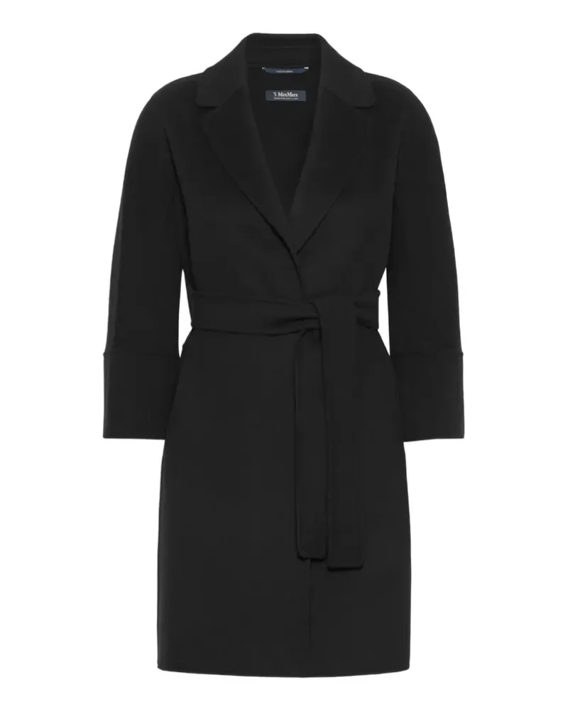 Max Mara Mantel mit fallendem Revers - Schwarz Schwarz