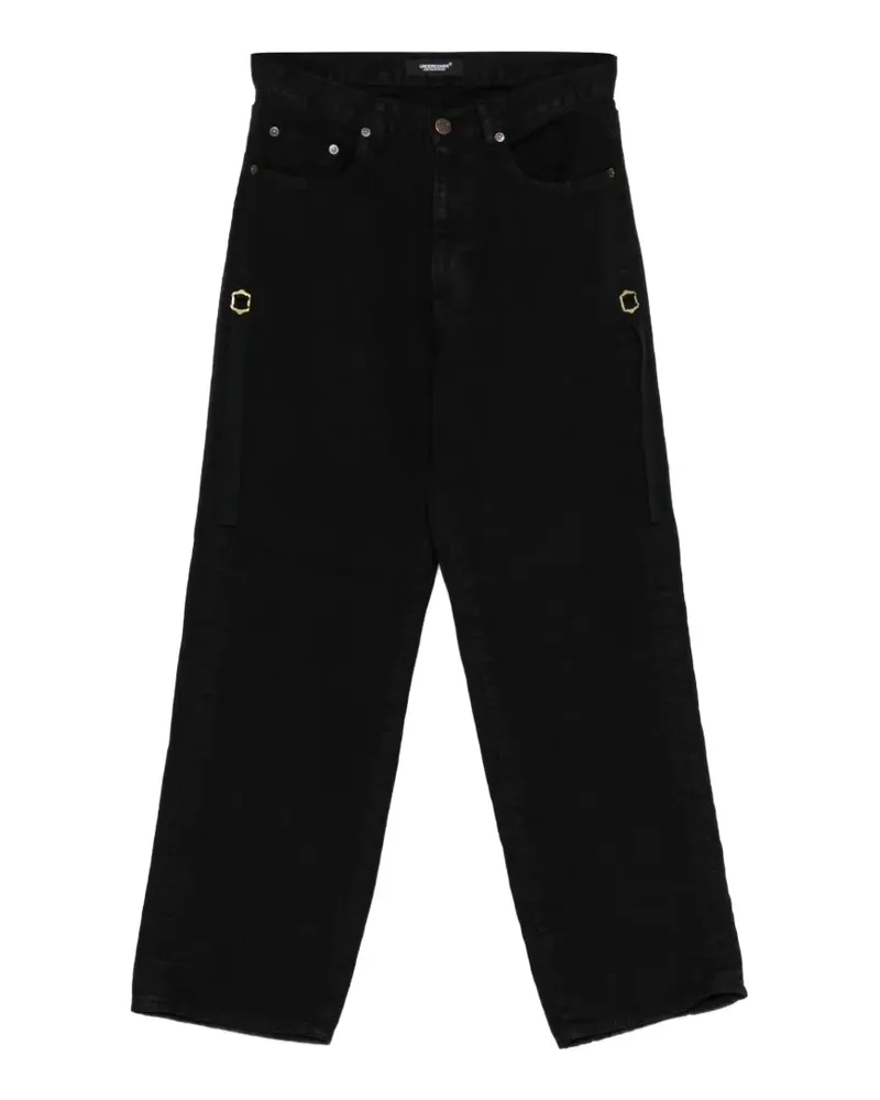 Undercover Hose mit Schnallen - Schwarz Schwarz