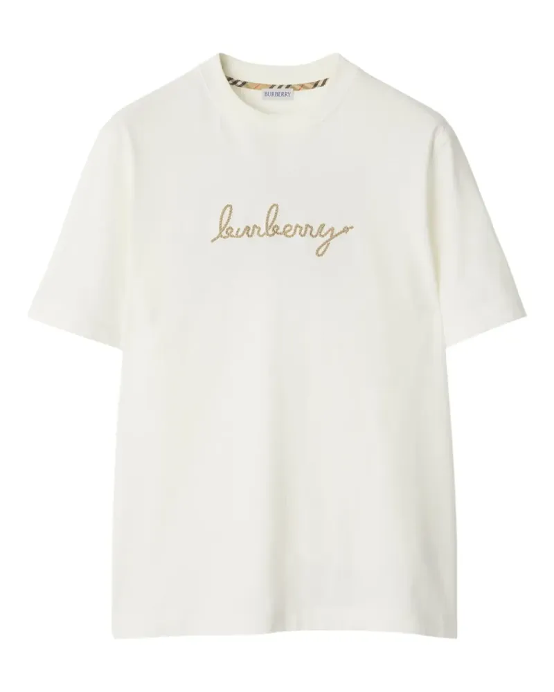 Burberry T-Shirt mit Logo-Verzierung - Nude Nude