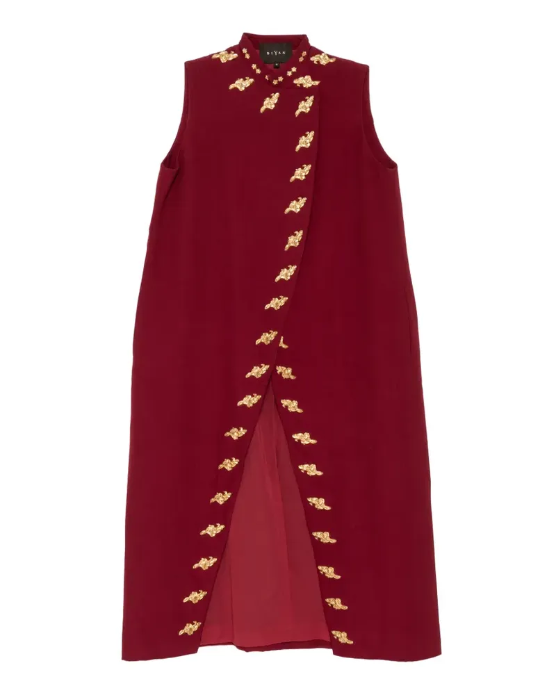 Biyan Gabardine embellished vest coat - Rot Rot