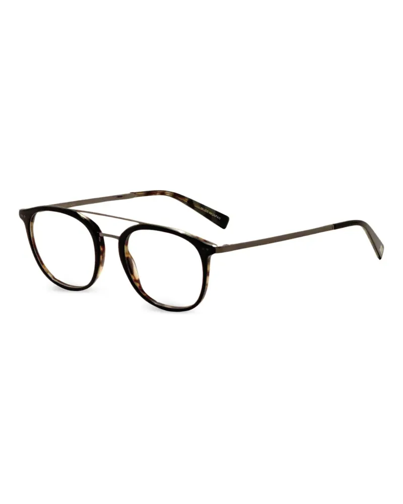 John Varvatos Runde Brille in Schildpattoptik - Braun Braun