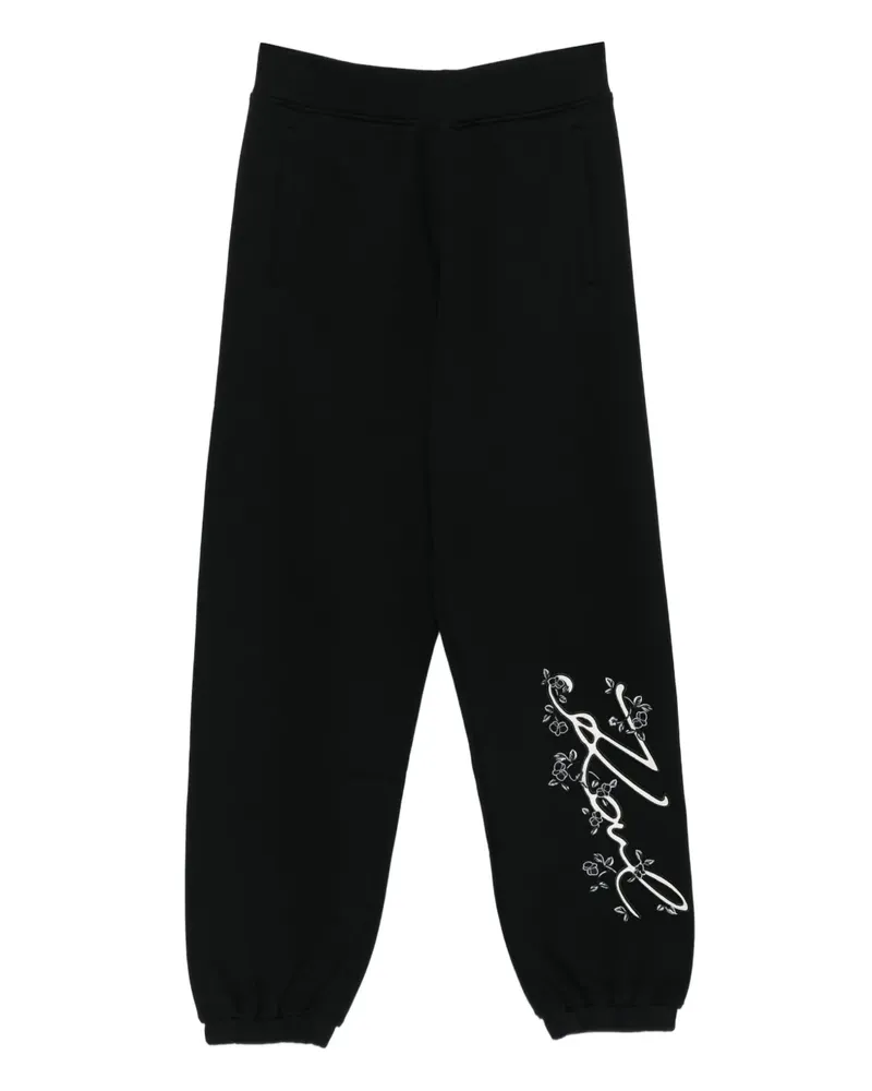 Karl Lagerfeld Jogginghose mit Stickerei - Schwarz Schwarz