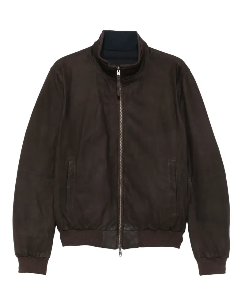 Mabrun Wendbare Lederjacke - Braun Braun