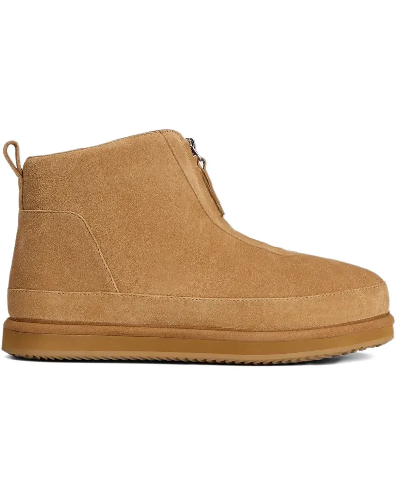 12 STOREEZ Stiefeletten mit Shearling-Futter - Nude Nude