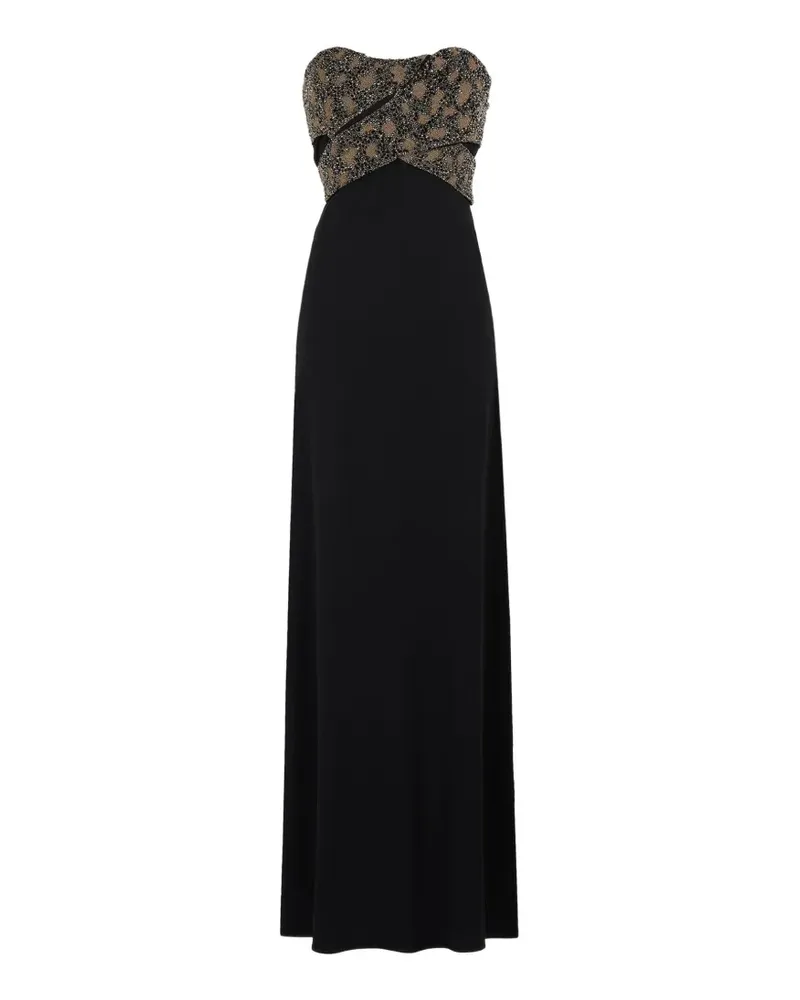 Roberto Cavalli bead-embellished strapless maxi dress - Schwarz Schwarz