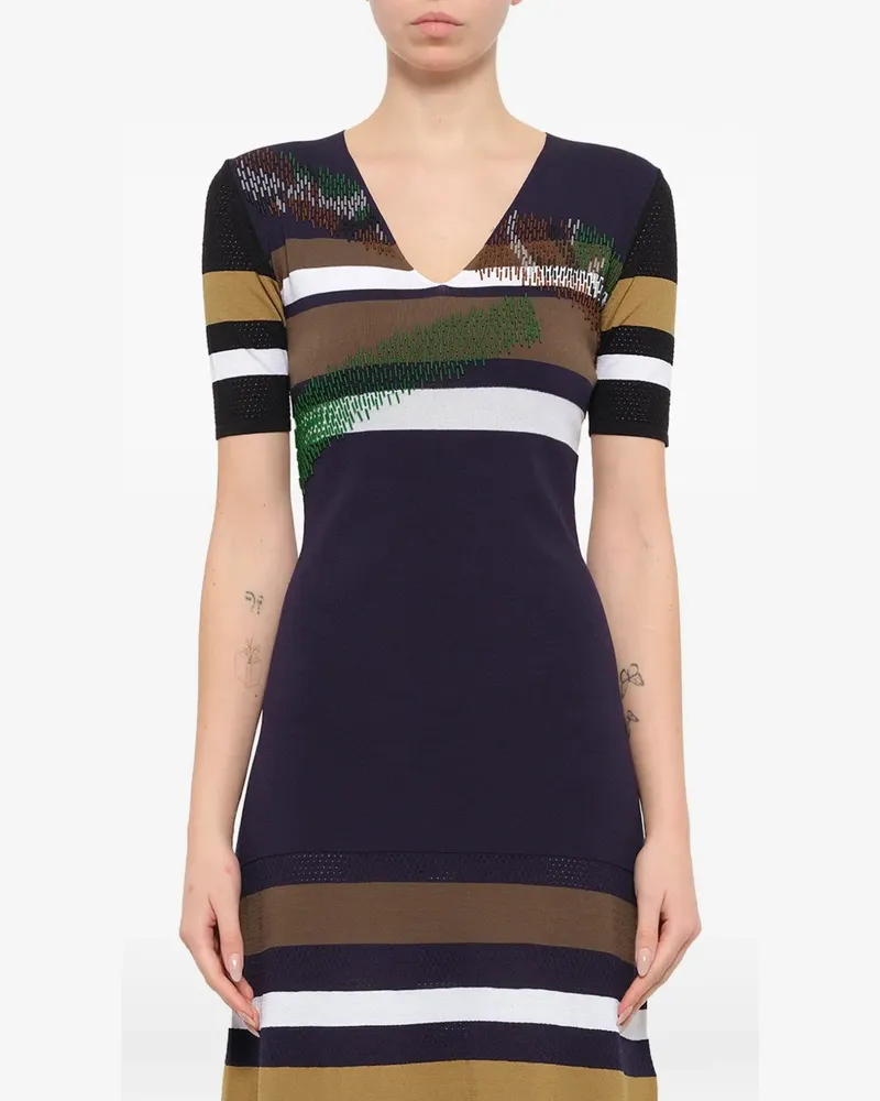 Kenzo Gestreiftes Kleid - Blau Blau
