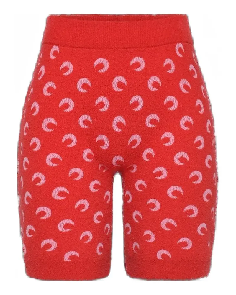 Marine Serre Moon jacquard bouclette shorts - Rot Rot
